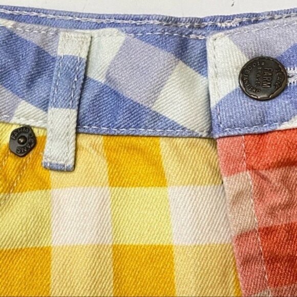 Farm Rio Gingham Multicolored Shorts Sz Medium - Picture 9 of 9